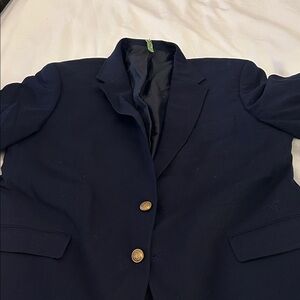 J. Crew Dark Blue Blazer with Gold Buttons
